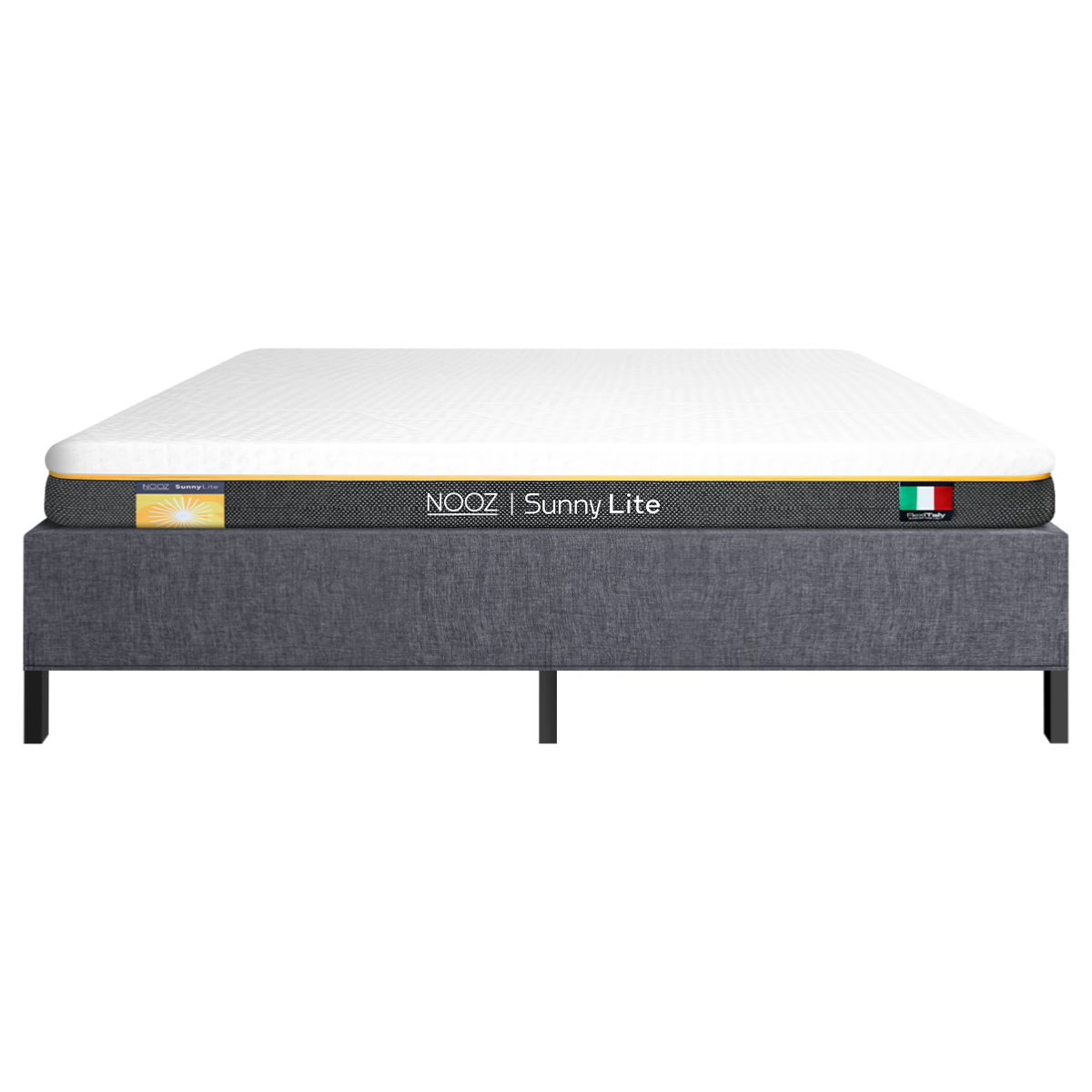 ที่นอนยางพาราแท้ 5 ฟุต NOOZ SUNNY LITE EVO  มาพร้อมกับฐานเตียง 5 ฟุต NOOZ PIXEL BED FRAME (ไม่มีหัวเตียง)_0